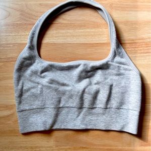 Super cute gray halter crop top from Fabletics, size small